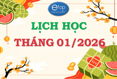 LỊCH HỌC THÁNG 01/2026
